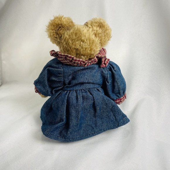 Bonnie Boyds Bears Jointed JB Bean Denim Dress Collection Vintage Plush Retired - Picture 4 of 9